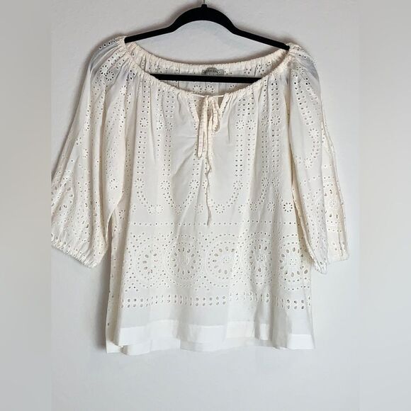 Scarlet Roos: A romantic babydoll-style blouse featuring Broderie Anglais - Picture 1 of 8